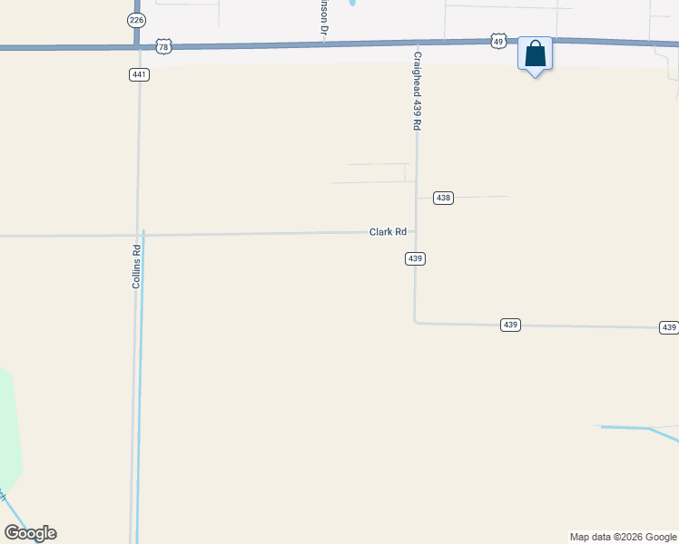 map of restaurants, bars, coffee shops, grocery stores, and more near Craighead 440 Road in Jonesboro