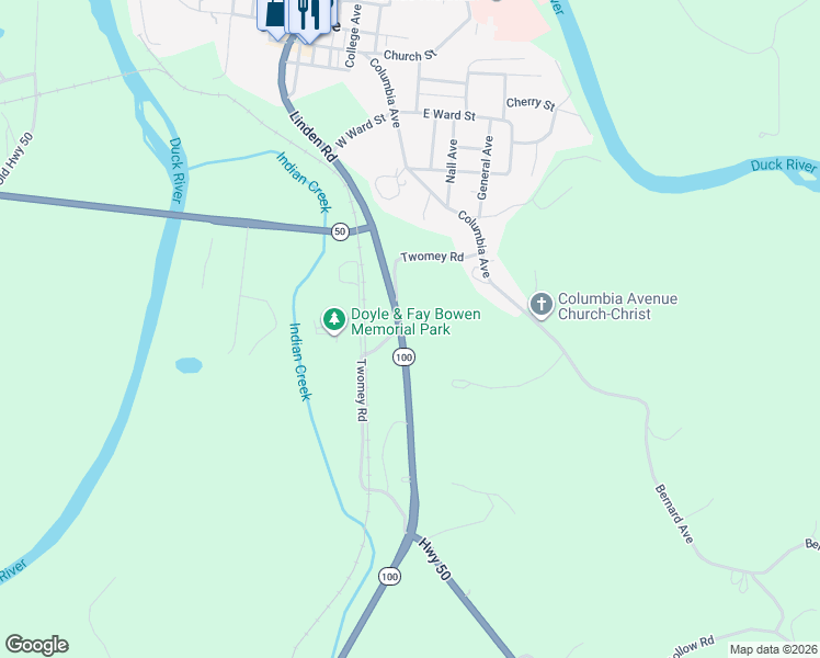 map of restaurants, bars, coffee shops, grocery stores, and more near 147 Linden Road in Centerville