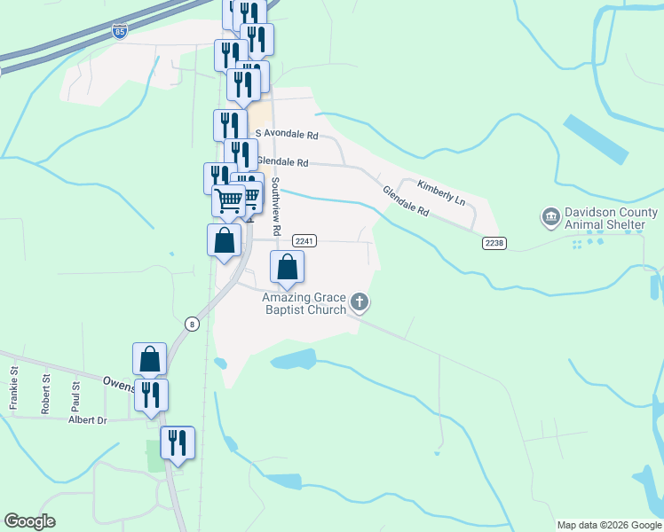 map of restaurants, bars, coffee shops, grocery stores, and more near 115 Oakdale Road in Lexington