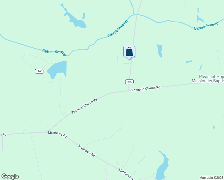 map of restaurants, bars, coffee shops, grocery stores, and more near 4682-4746 Rosebud Church Road in Elm City