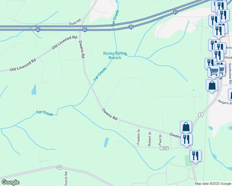 map of restaurants, bars, coffee shops, grocery stores, and more near 260 Shannon Drive in Lexington