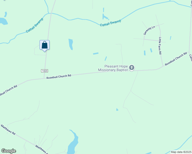 map of restaurants, bars, coffee shops, grocery stores, and more near 4924 Rosebud Church Road in Elm City