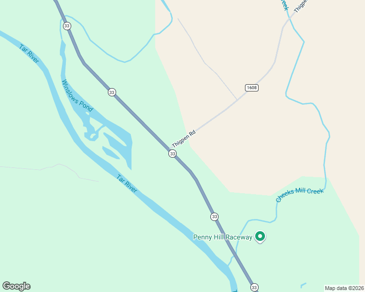 map of restaurants, bars, coffee shops, grocery stores, and more near 3999-5533 Thigpen Road in Tarboro