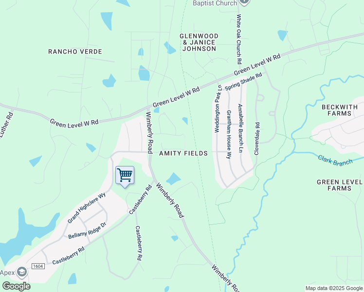 map of restaurants, bars, coffee shops, grocery stores, and more near 3014 Burlap Drive in Apex
