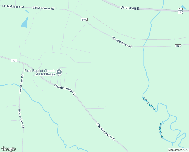 map of restaurants, bars, coffee shops, grocery stores, and more near 10066 Claude Lewis Road in Middlesex