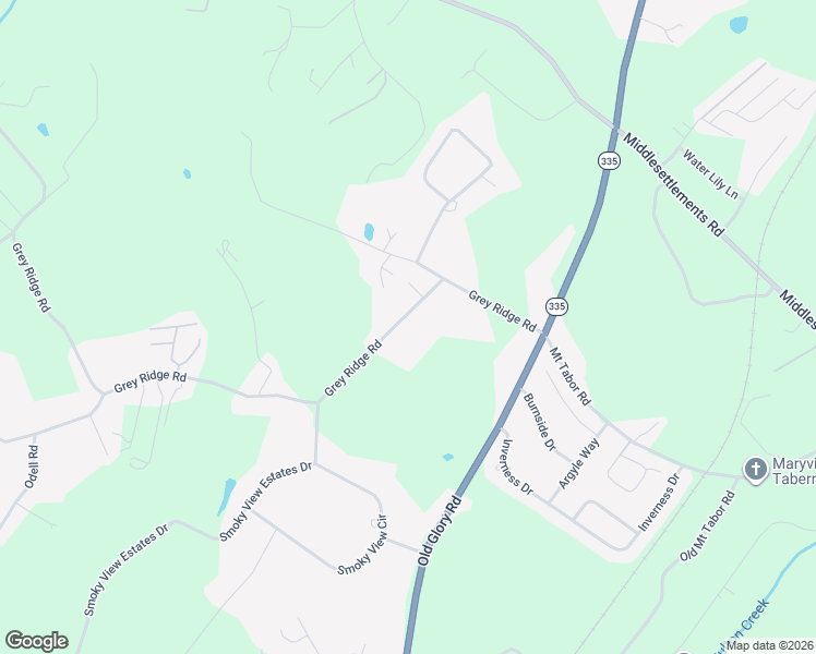 map of restaurants, bars, coffee shops, grocery stores, and more near 1929 Grey Ridge Road in Maryville