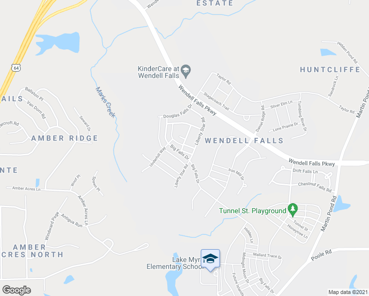 map of restaurants, bars, coffee shops, grocery stores, and more near 1920 Split Rail Place in Wendell