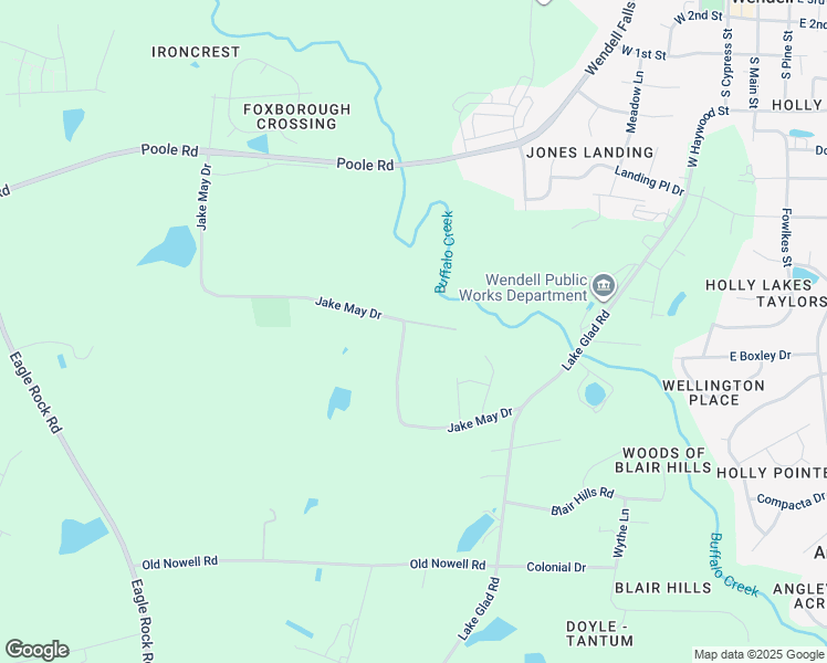 map of restaurants, bars, coffee shops, grocery stores, and more near 631 Arista Lane in Wendell