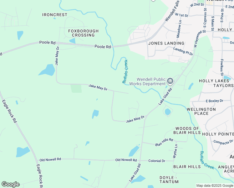 map of restaurants, bars, coffee shops, grocery stores, and more near 631 Arista Lane in Wendell