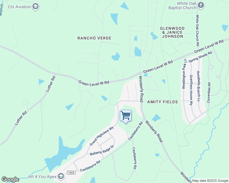 map of restaurants, bars, coffee shops, grocery stores, and more near 209 Hawthorne Woods Road in Apex