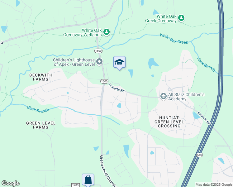 map of restaurants, bars, coffee shops, grocery stores, and more near 208 Fishburn Drive in Apex