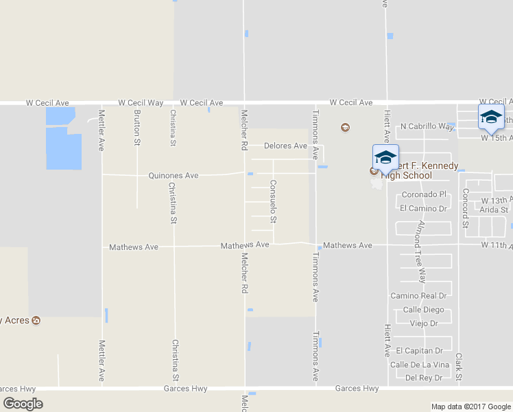 map of restaurants, bars, coffee shops, grocery stores, and more near 816 Maria Way in Delano