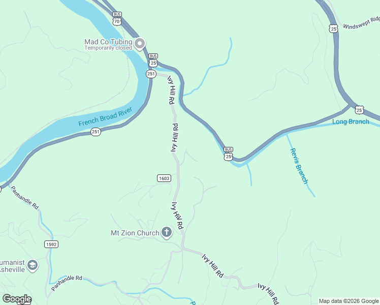 map of restaurants, bars, coffee shops, grocery stores, and more near 131 Ivy Bluffs Road in Marshall