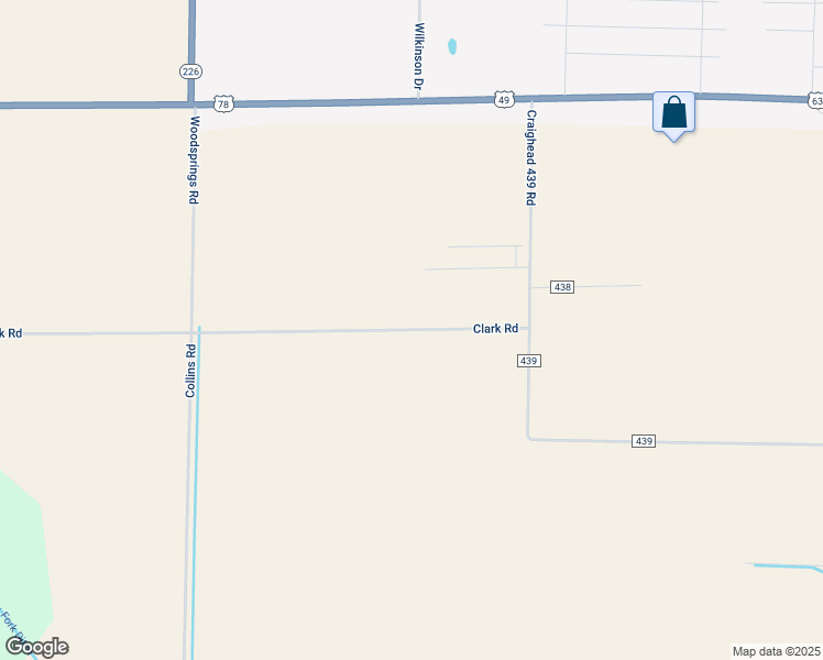 map of restaurants, bars, coffee shops, grocery stores, and more near Craighead 440 Road in Jonesboro