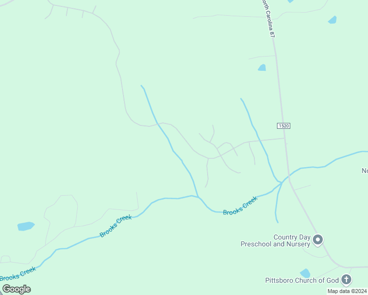 map of restaurants, bars, coffee shops, grocery stores, and more near 531 The Parks Drive in Pittsboro