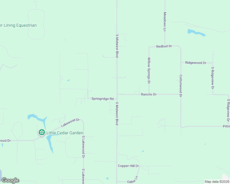 map of restaurants, bars, coffee shops, grocery stores, and more near 2884 Springridge Road in Guthrie