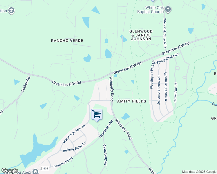 map of restaurants, bars, coffee shops, grocery stores, and more near 225 Great Bynum Drive in Apex