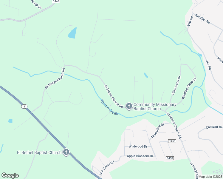 map of restaurants, bars, coffee shops, grocery stores, and more near 821-899 St Marys Church Rd in Morganton
