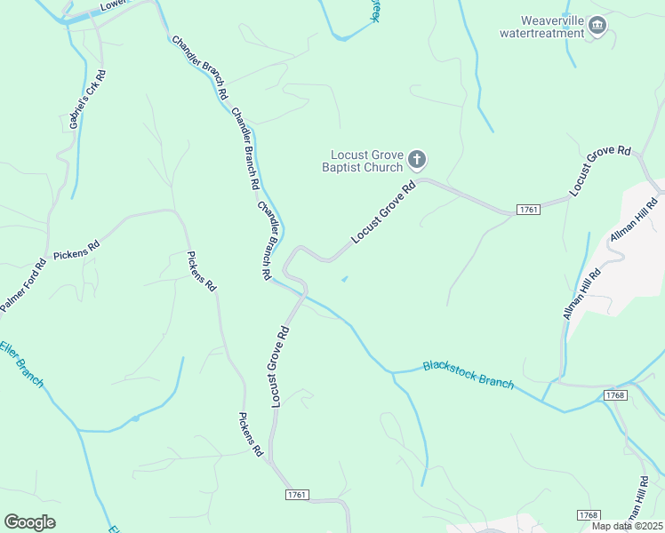 map of restaurants, bars, coffee shops, grocery stores, and more near 380 Locust Grove Road in Weaverville