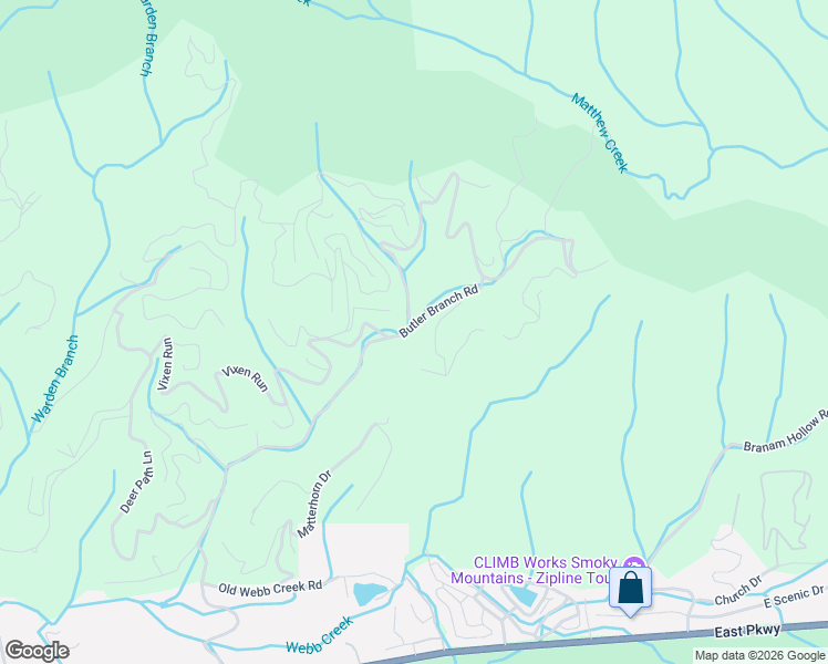 map of restaurants, bars, coffee shops, grocery stores, and more near 510 Sunshine Trail in Gatlinburg