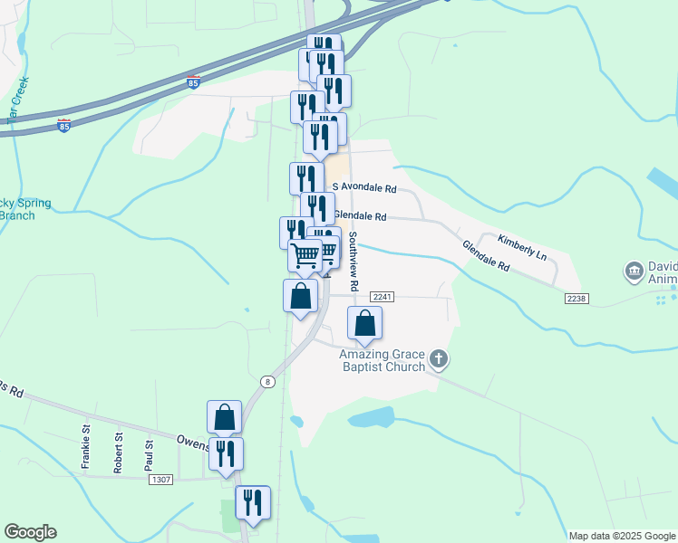 map of restaurants, bars, coffee shops, grocery stores, and more near 1916 Cotton Grove Road in Lexington