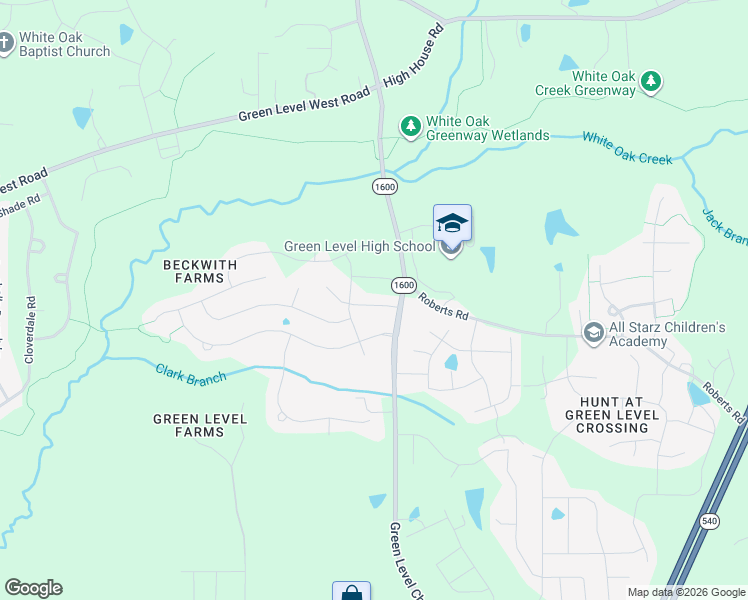 map of restaurants, bars, coffee shops, grocery stores, and more near 2420 Silver Dew Court in Apex