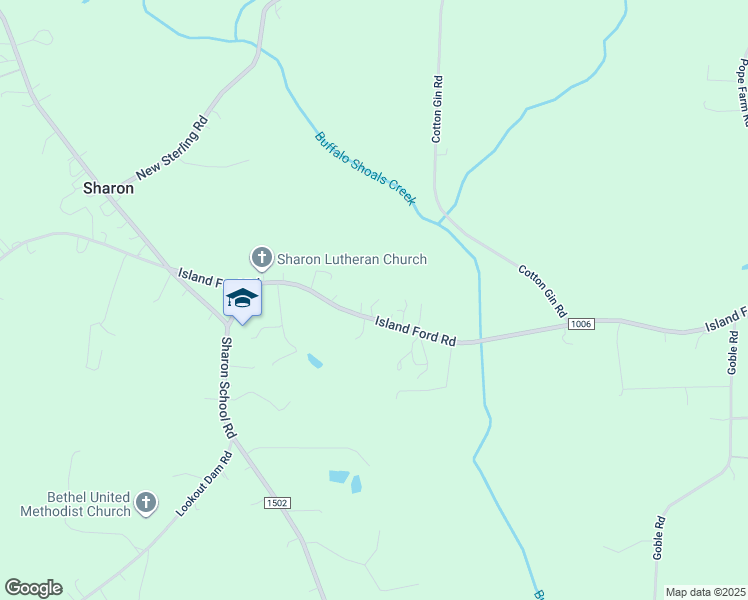 map of restaurants, bars, coffee shops, grocery stores, and more near 2046 Island Ford Road in Statesville