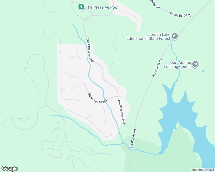 map of restaurants, bars, coffee shops, grocery stores, and more near 380 The Preserve Trail in Chapel Hill