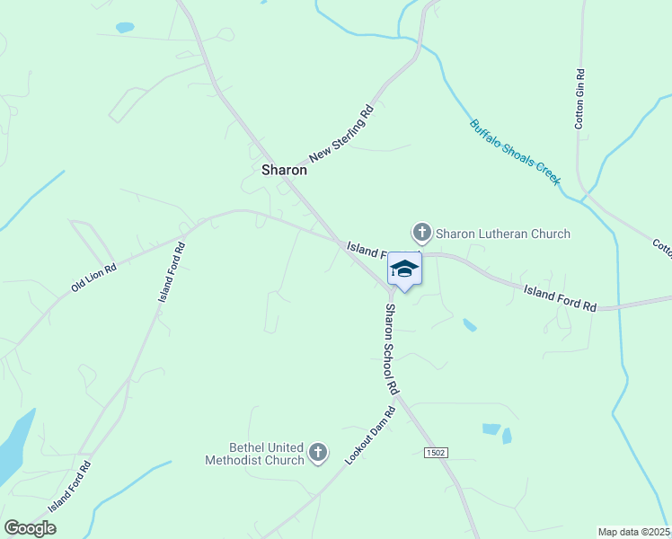 map of restaurants, bars, coffee shops, grocery stores, and more near Sharon School Road in Statesville