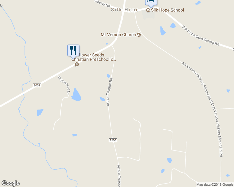 map of restaurants, bars, coffee shops, grocery stores, and more near 2992 Arthur Teague Road in Siler City