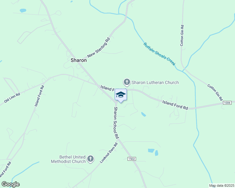 map of restaurants, bars, coffee shops, grocery stores, and more near 2135 Island Ford Road in Statesville