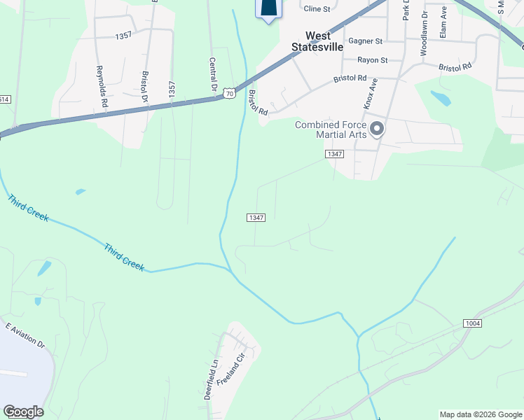 map of restaurants, bars, coffee shops, grocery stores, and more near 1120 Rita Avenue in Statesville