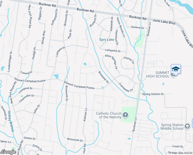 map of restaurants, bars, coffee shops, grocery stores, and more near 6004 Canberra Court in Spring Hill