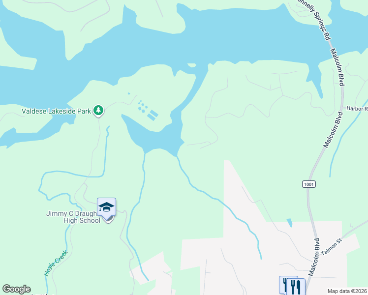 map of restaurants, bars, coffee shops, grocery stores, and more near in Valdese