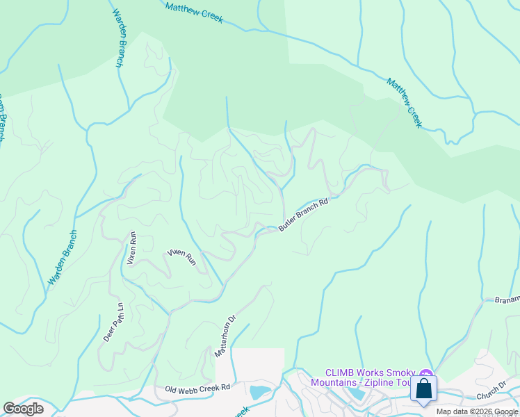 map of restaurants, bars, coffee shops, grocery stores, and more near 620 Windsor Way in Gatlinburg