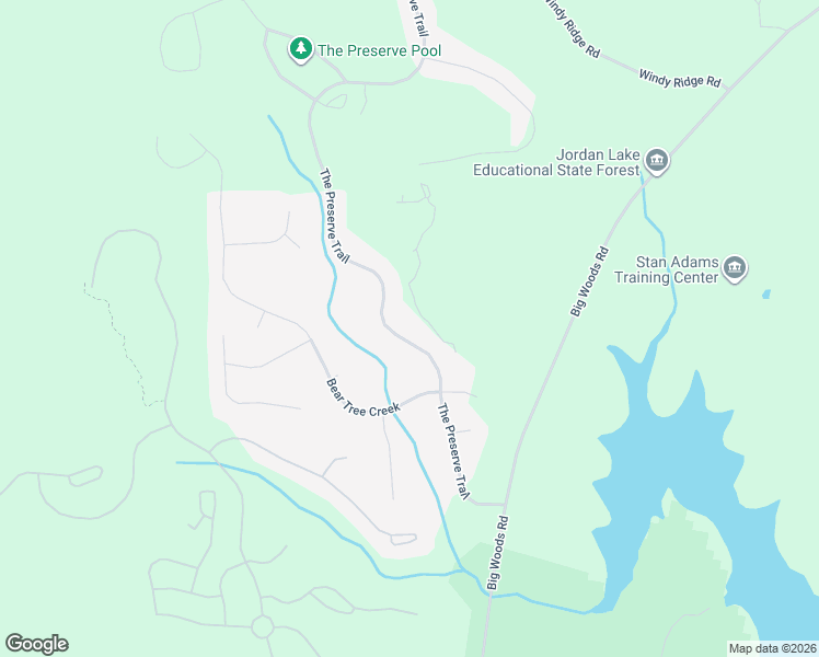 map of restaurants, bars, coffee shops, grocery stores, and more near 380 The Preserve Trail in Chapel Hill