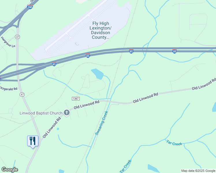 map of restaurants, bars, coffee shops, grocery stores, and more near 324 Swearing Creek Drive in Lexington