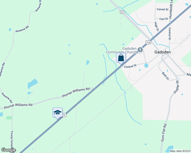 map of restaurants, bars, coffee shops, grocery stores, and more near 19537 U.S. 79 in Gadsden