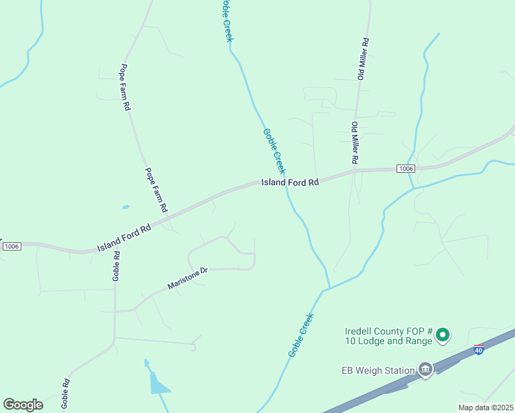 map of restaurants, bars, coffee shops, grocery stores, and more near 1675 Island Ford Road in Statesville