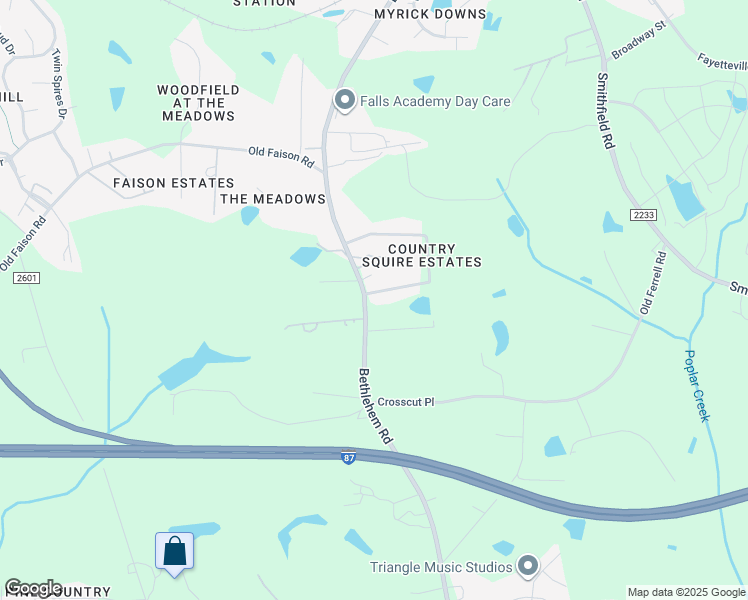 map of restaurants, bars, coffee shops, grocery stores, and more near 782 Bethlehem Road in Knightdale