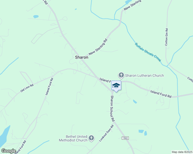 map of restaurants, bars, coffee shops, grocery stores, and more near Sharon School Road in Statesville