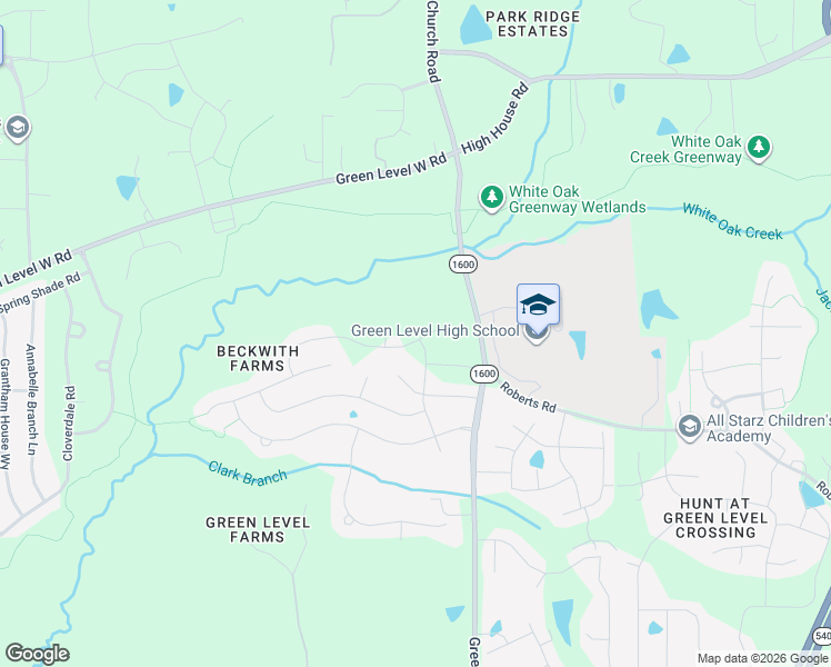 map of restaurants, bars, coffee shops, grocery stores, and more near 8233 Green Level Church Road in Apex