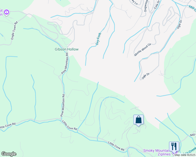 map of restaurants, bars, coffee shops, grocery stores, and more near 1137 Pine Mountain Road in Sevierville