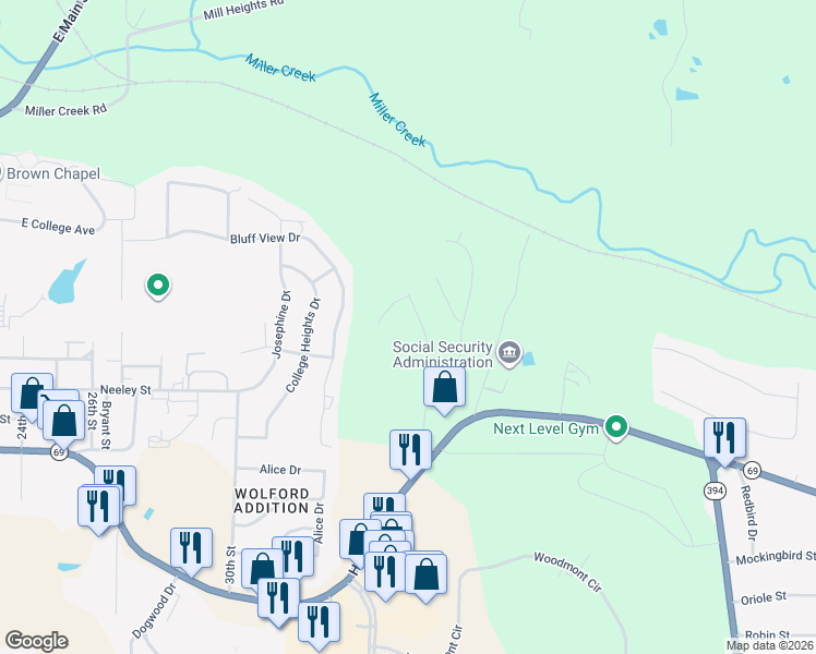 map of restaurants, bars, coffee shops, grocery stores, and more near 255 Sawmill Road in Batesville