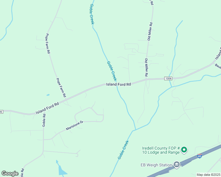 map of restaurants, bars, coffee shops, grocery stores, and more near 1675 Island Ford Road in Statesville