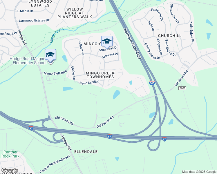 map of restaurants, bars, coffee shops, grocery stores, and more near 1001 Plexor Lane in Knightdale