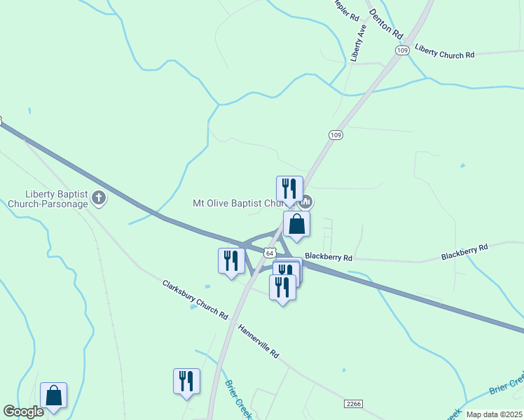 map of restaurants, bars, coffee shops, grocery stores, and more near 239 Buck Briles Road in Thomasville
