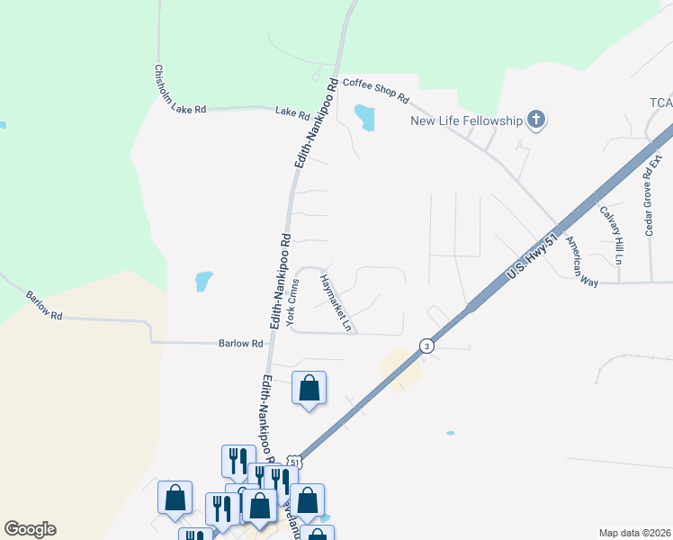 map of restaurants, bars, coffee shops, grocery stores, and more near 104 Thornhill Gardens in Ripley