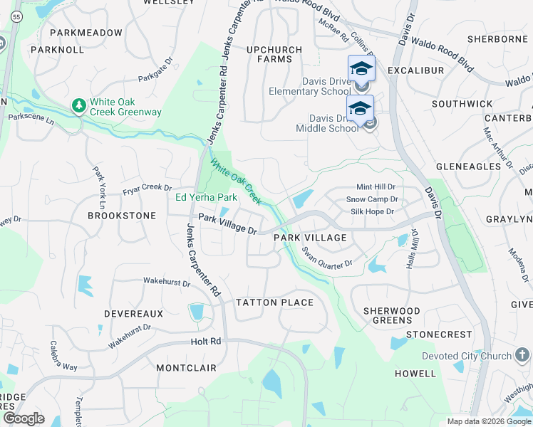 map of restaurants, bars, coffee shops, grocery stores, and more near 301 Crossmore Drive in Cary