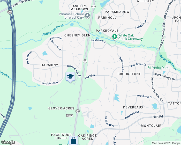 map of restaurants, bars, coffee shops, grocery stores, and more near 101 Joseph Pond Lane in Cary